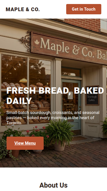 After: mobile layout fitting viewport