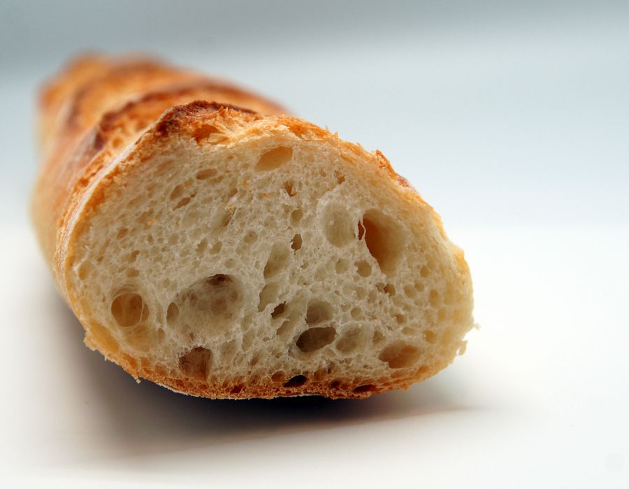 Fresh sourdough baguette