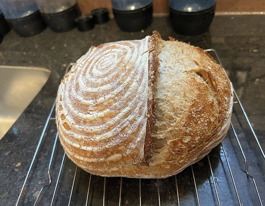 Fresh sourdough loaf